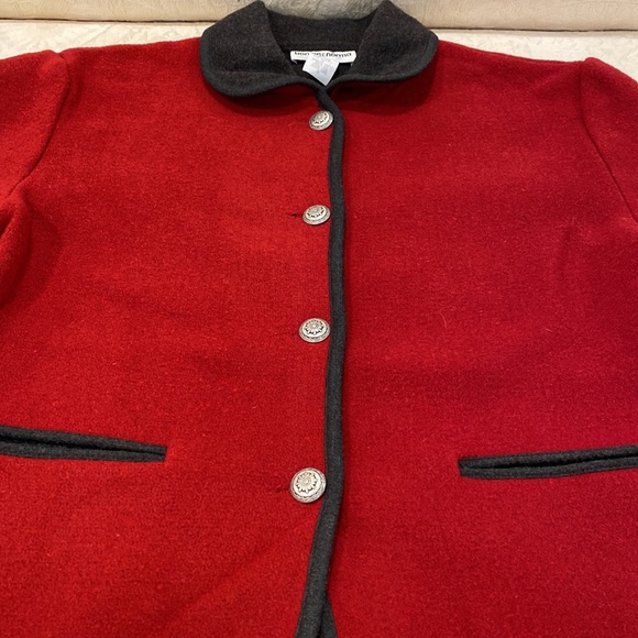 Bonnie & Norma Red and Gray Wool Blend Jacket - Picture 13 of 16